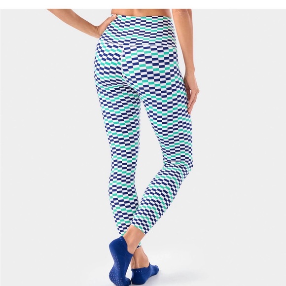 TAVI - High Waisted 7/8 Tight -Mojito Design (Blue/Wht/Grn)- NWT - Picture 3 of 6